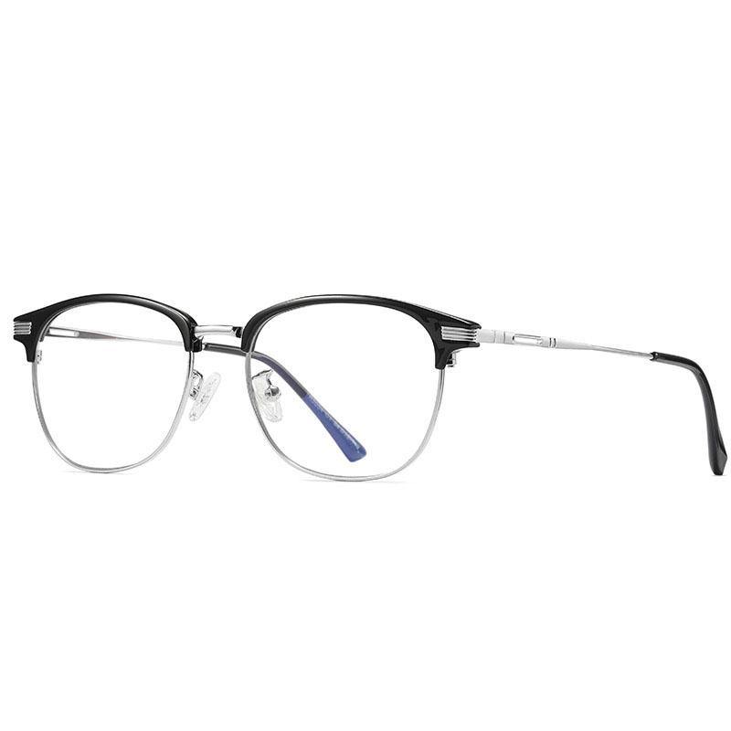 Retro Silver - Blue Light Blocking Glasses - bamblueglasses